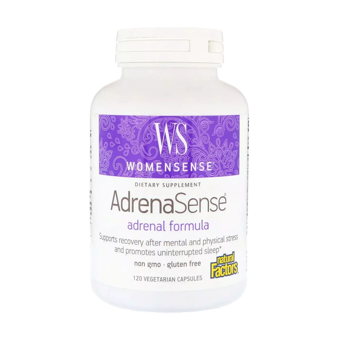 Комплекс Підтримка надниркових залоз Natural Factors WomenSense, AdrenaSense, 120 вегетаріанських капсул